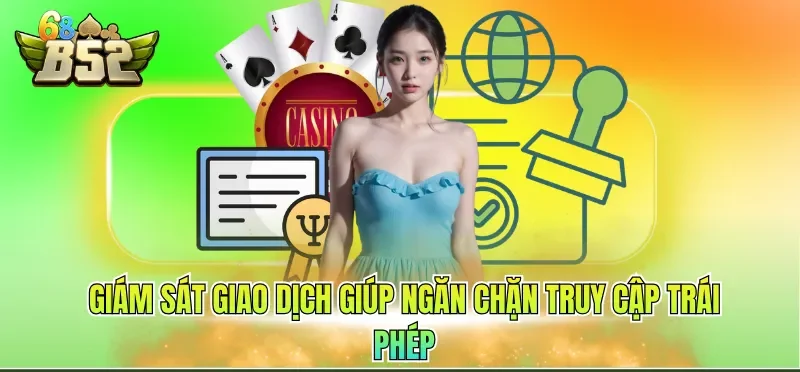 Giấy Phép Hoạt Động B52CLUB 2 Giám sát giao dịch giúp ngăn chặn truy cập trái phép